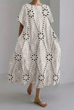 3D Digital-Print Short-Sleeve Casual Dress