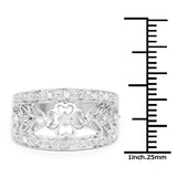 0.31 Carat Genuine White Diamond .925 Sterling Silver Ring