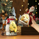 Christmas Resin Rotating LED Colored Lamp Ornaments