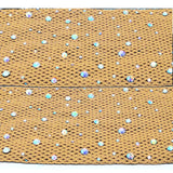 Women's Fishnet Tights With Hot-fixed Rhinestones And Colored Crystal Accents