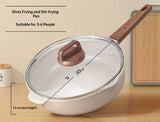 Non-stick Flat-bottom Frying Pan Designed For Both Induction Cooktops And Gas Stoves