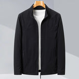 Mens Slim-fit Stand-collar Jacket