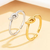 Stainless Steel Ring With A Braided Cord And Adjustable Opening
