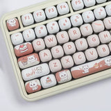 Cartoon Cute Dessert Cat Sublimation Key Cap