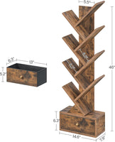 9 Tier Tree Standing Bookshelf Storage