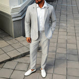 Mens Business Single-Breasted Suit Set