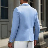 Mens Business-style Single-breasted Blazer With A Notch Lapel