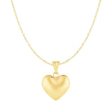 Puffed Heart Pendant in 10k Yellow Gold