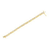 10K Yellow Gold Round-Cut Diamond Infinite Love Bracelet (1.00 cttw, I-J Color, I2-I3 Clarity)