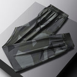 Summer Camouflage Loose-Fit Plus-Size Stretch Quick-Dry Sports-Casual Mens Ankle-Tightening Trousers