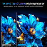UPERFECT QLED 4K UHD Portable Monitor, 145 Percent SRGB, 500 Nits, 1500 To 1 Contrast, HDR FreeSync, 15.6 Inch Gaming Display, Type C HDMI, VESA And Smart Case.