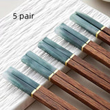 Chicken-wing Wood And Red Sandalwood Premium Natural Solid-wood Chopsticks