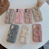 Woven-pattern Heart-shaped Cardholder