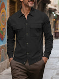 Men's Corduroy Shirt Pocket Coat
