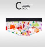 Men's Non-low-rise Ultra-thin Leopard Print Boxer Briefs