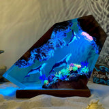 Humpback Whale Resin Wood Lamp Epoxy Resin