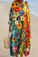 Long Sleeve Shirt Dress Women's Casual Floral