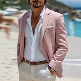 Mens Slim-fit Casual Suit Jacket, Fashionable Mens Outerwear