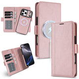 Wireless Charging Magnetic Leather Phone Case