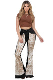 Rodeo Bell Bottom Blk/Brown- Inseam 34