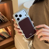 Ins Minimalist Wine-red English Phone Case