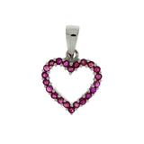 .37ct Ruby Heart Love Pendant 10KT White Gold