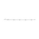 14K White Gold 1 1/2 Cttw Diamond Heart Station Strand Bracelet (H-I Color, I1-I2 Clarity) - 7.5 Inches