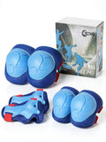 CRZKO Kids Protective Gear, Knee Pads and Elbow Pads 6 in 1 Set with Wrist Guard