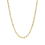 2.5mm 14k Yellow Gold Light Rope Chain