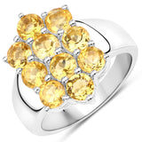 6.60 Carat Genuine Citrine .925 Sterling Silver 3 Piece Jewelry Set (Ring, Earrings, and Pendant w/ Chain)