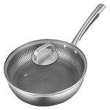 Cross-border 304 Stainless Steel Egg Fryer Stir-Fry Wok Pancake-Specific Non-Stick Pan