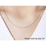 14k Yellow Gold Cable Link Chain 0.5mm