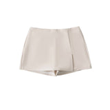 High-waisted Figure-flattering A-line Skirt With A Stylish Slit