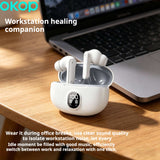 KP-205 In-Stock Digital Display Bluetooth Earbuds High Quality Audio In-Ear Design Low-Latency Gaming Ultra Long Battery Life Factory Direct