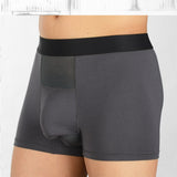 Men's Scrotal-supporting Flat-bottomed Boxer Briefs With Vein Support