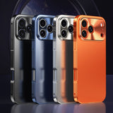 Solid Color Minimalist Metal Anti Drop Phone Case