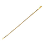 Round Pave Franco Chain Bracelet in 14k Yellow Gold  (3.15 mm)