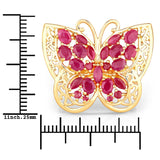 3.08 Carat Genuine Ruby .925 Sterling Silver Ring