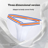 Solid Color High Fork Low Waist Briefs Full Package Hip Bulge