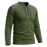 Mens Color-Block Long-Sleeve Sports Sweatshirt