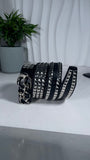 Personality Alien Punk Hollow Eye Rivet Belt Men