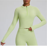 Womens Quick-Dry Long-Sleeve Yoga Wear For Europe And The US