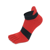 Ear-lifting five-finger socks-Orange-Size L-Cotton-1 pair