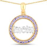 0.64 Carat Genuine Tanzanite .925 Sterling Silver Pendant