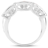 1.08 Carat Genuine Orange Sapphire .925 Sterling Silver Ring