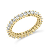 14K Yellow Gold 2.00 Cttw Shared Prong Set Princess Cut Diamond Eternity Band Ring (J-K Color, SI1-SI2 Clarity) - Ring Size 7