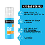 Neutrogena Hydro Boost SPF 50 Sunscreen Moisturizer: Hyaluronic Acid Daily Sun Protection for Face - Non-Greasy, Lightweight