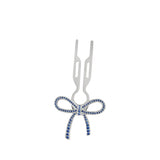 Fiona Franchimon No1 Hairpin Ribbon Sapphire Blue Swarovski