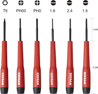 6 Piece Precision Screwdriver Tool Set Eyeglass Repair Computer Kit Magnetic Bit