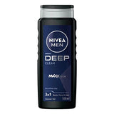 Nivea Men Deep Dimension Clean: Invigorating Shower Gel for Men - Deep Cleansing, Refreshing Scent, Long-Lasting 500ml Body Wash